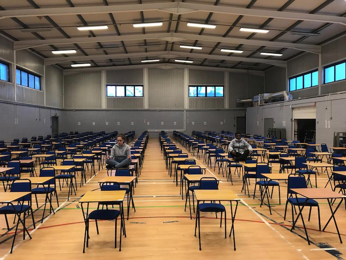 Ruya and Rueben meditating after their visit to the TATE.
